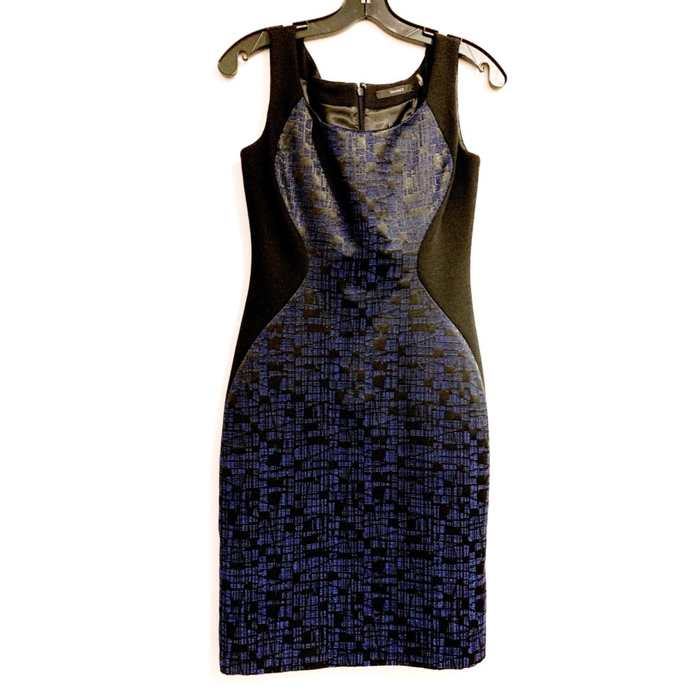 Tahari Color Block Fall Winter Dress